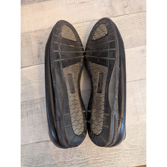 Easy Spirit Black Leather Loafers Womens Size 6 Comfortable Slip-On Shoes - Picture 4 of 6